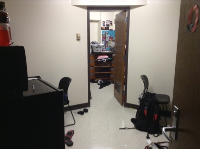 This is the common area for you and your roommate.